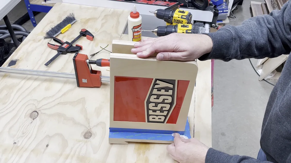 Bessey Clamp Racks with Epoxy Logo — Add Back Plate And Cleat (image 17)