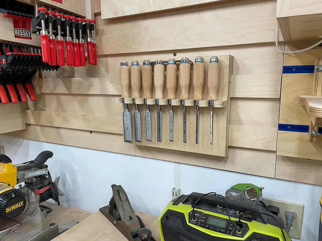 Wall Mounted Chisel Rack With Built In Stand - image 1