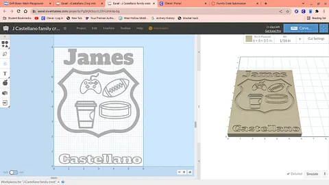 J Castellano family crest