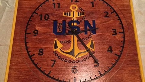navy logo clock - image 1