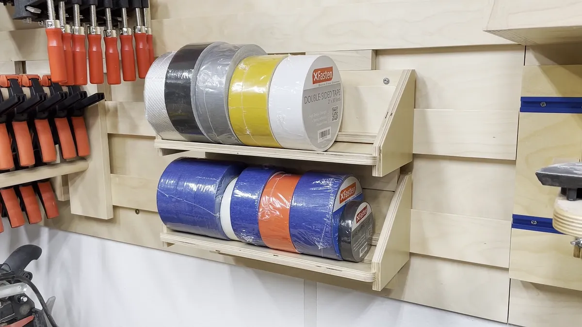 Tape Roll Holder with Hidden Shelf - image 1