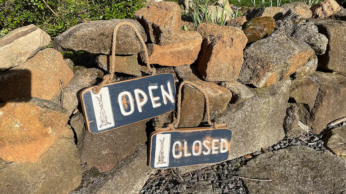 Open and Closed Signs with Place for Logo - image 2