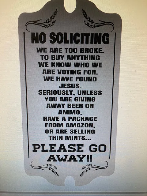 No Soliciting Sign - image 2