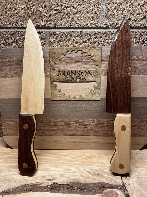 Wooden Wedding cake knives - image 2