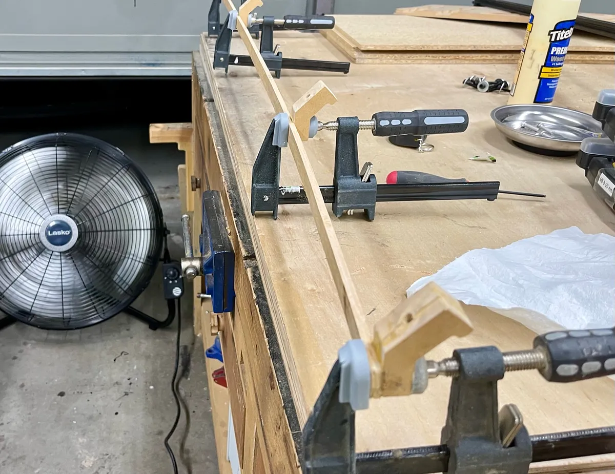 X-Carve Pro Gantry Light Bar — Glue the light bar to the brackets