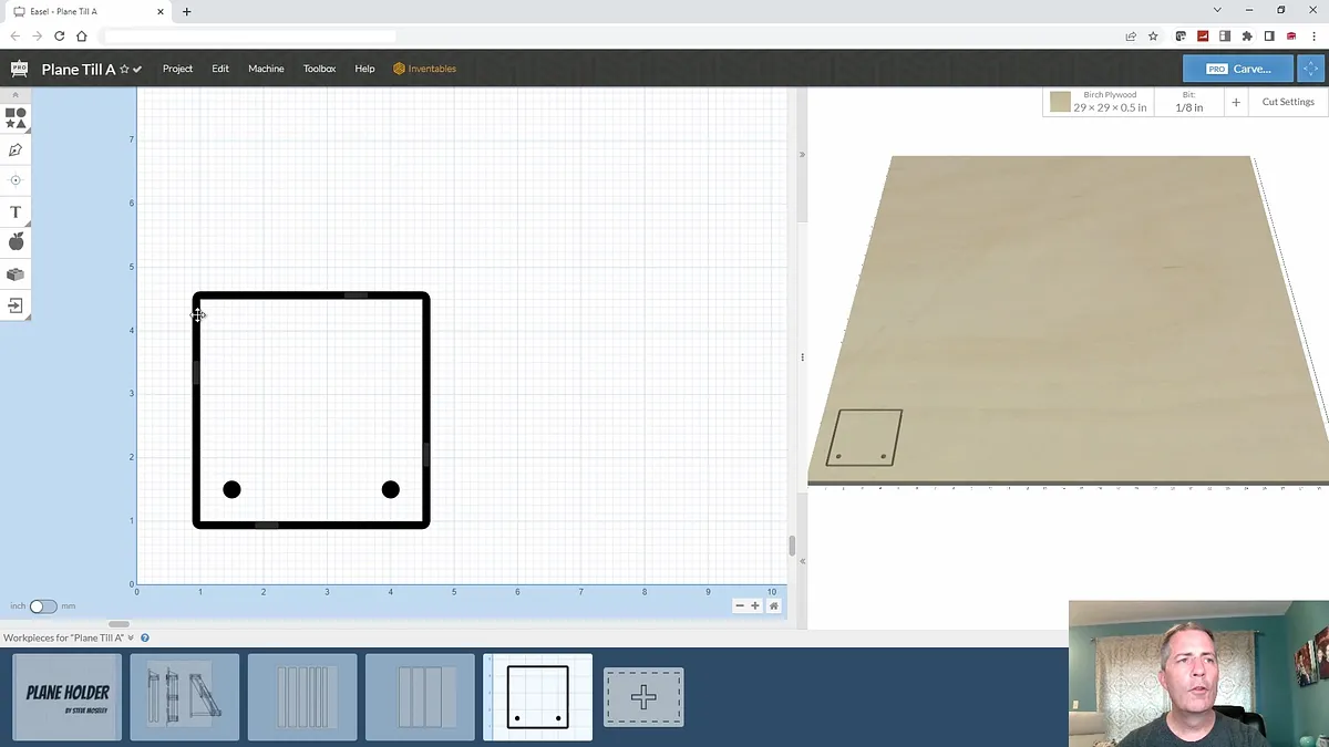 Hand Plane Holder — Create Parts In Easel Pro Software (image 4)