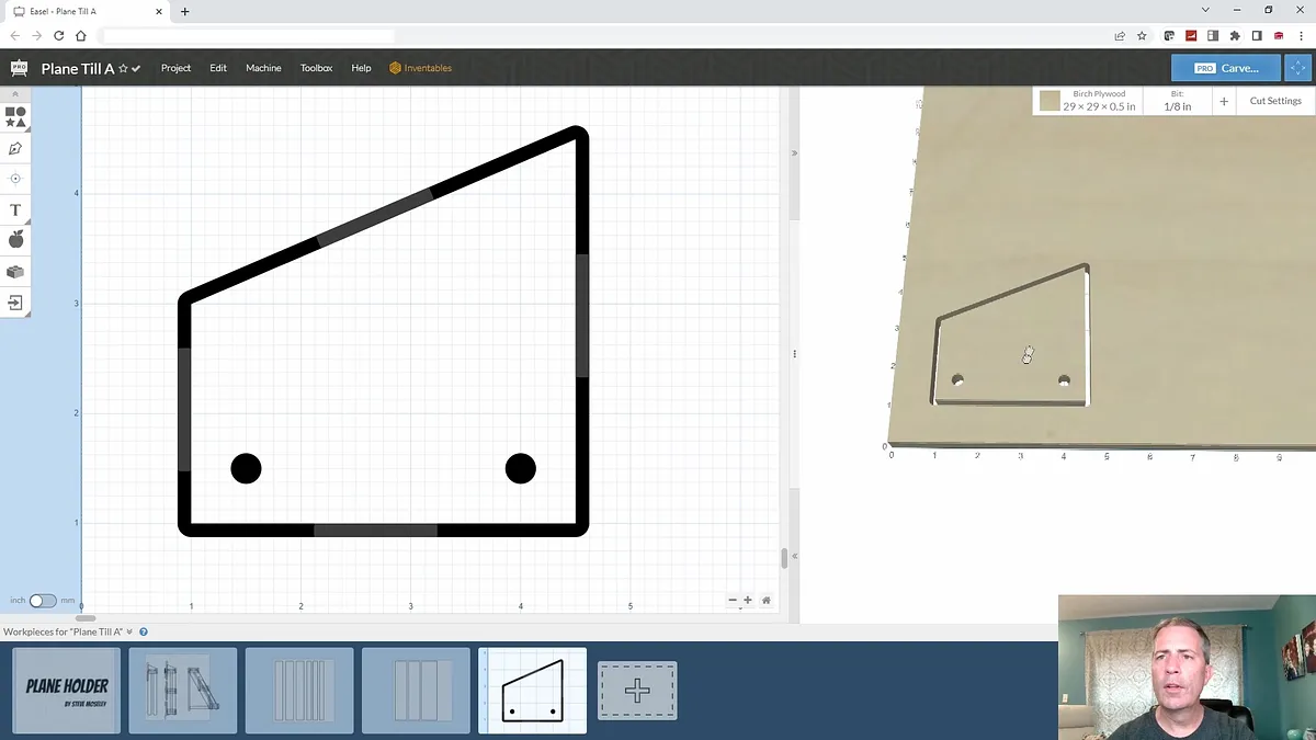 Hand Plane Holder — Create Parts In Easel Pro Software (image 5)