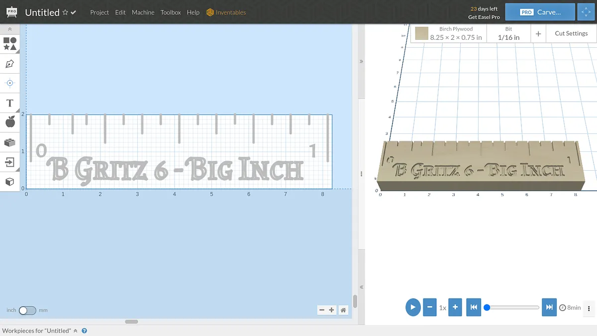 b gritz 6 Big Inch Ruler - image 1