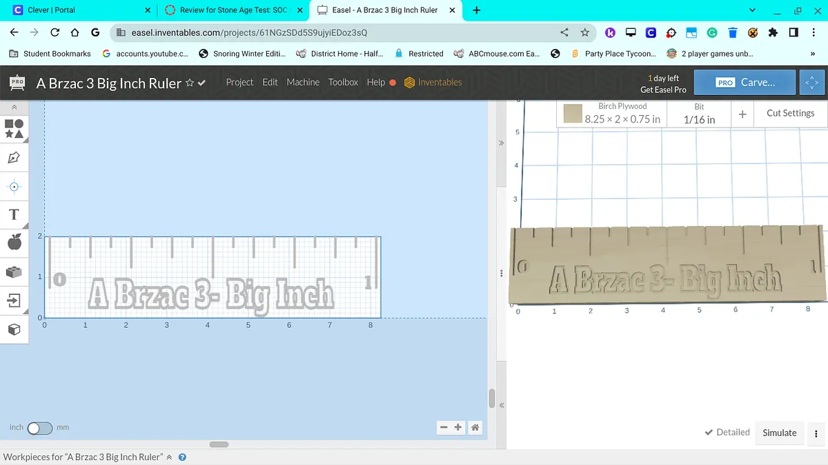 A Brzac 3 Big Inch Ruler - image 1