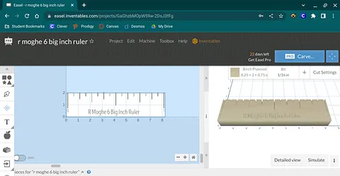 r moghe 6 big inch ruler