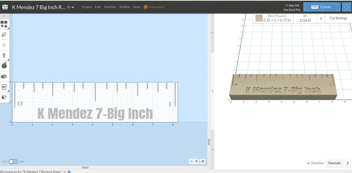 K Mendez 7 Big Inch Ruler - image 1