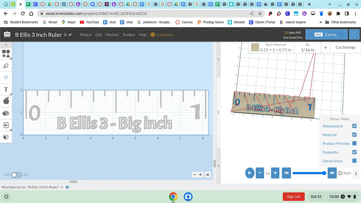B Ellis 3 Inch Ruler - image 1