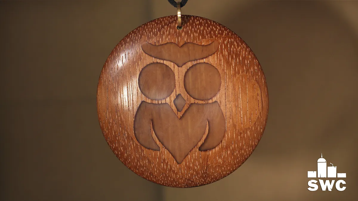 Fluorescent resin and wood pendants - image 3