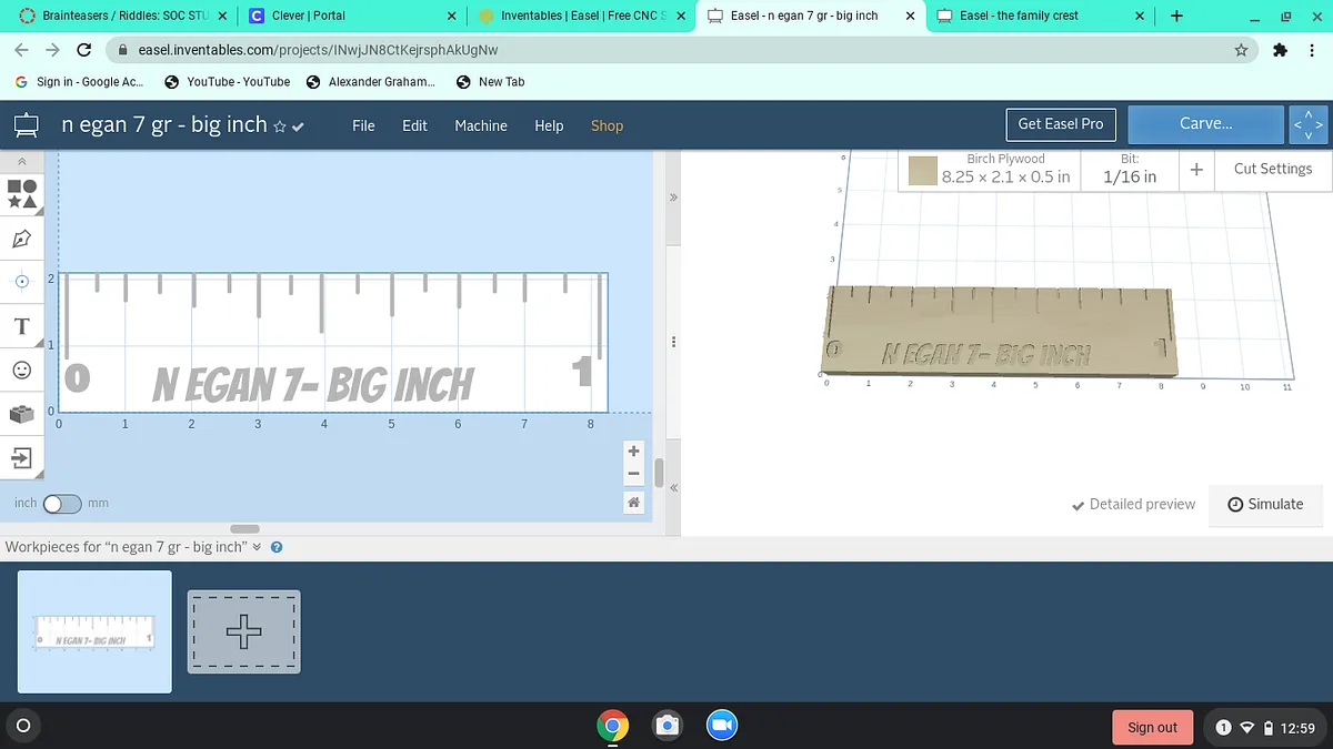n egan 7 gr - big inch - image 1