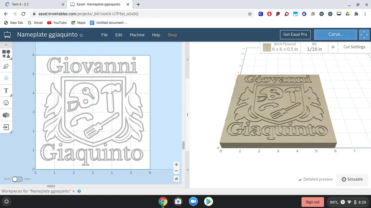 Nameplate ggiaquinto - image 1