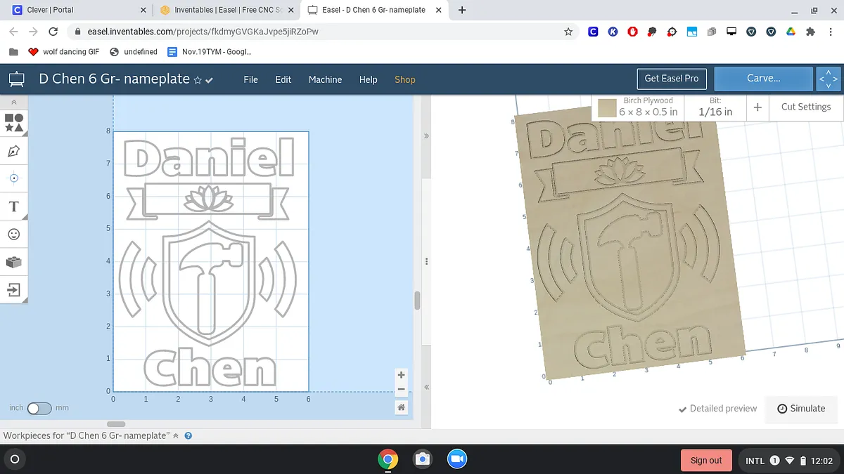 D Chen 6 Gr- nameplate - image 1