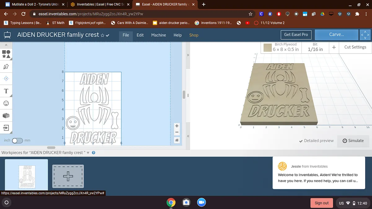 AIDEN DRUCKER famliy crest  - image 1