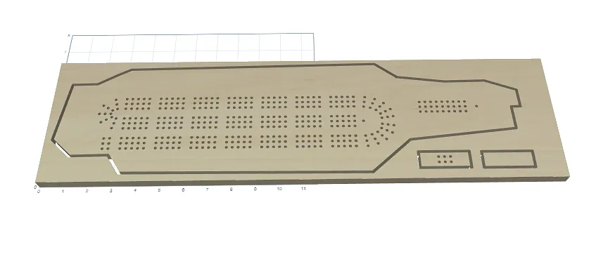 Aircraft Carrier Cribbage Board - image 1