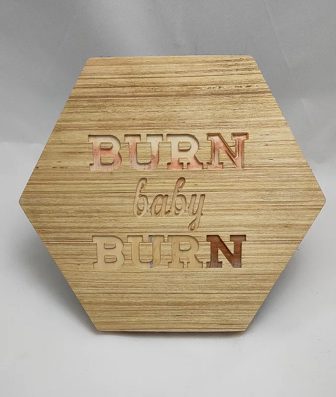 Hexagonal Trivet with quote - image 1