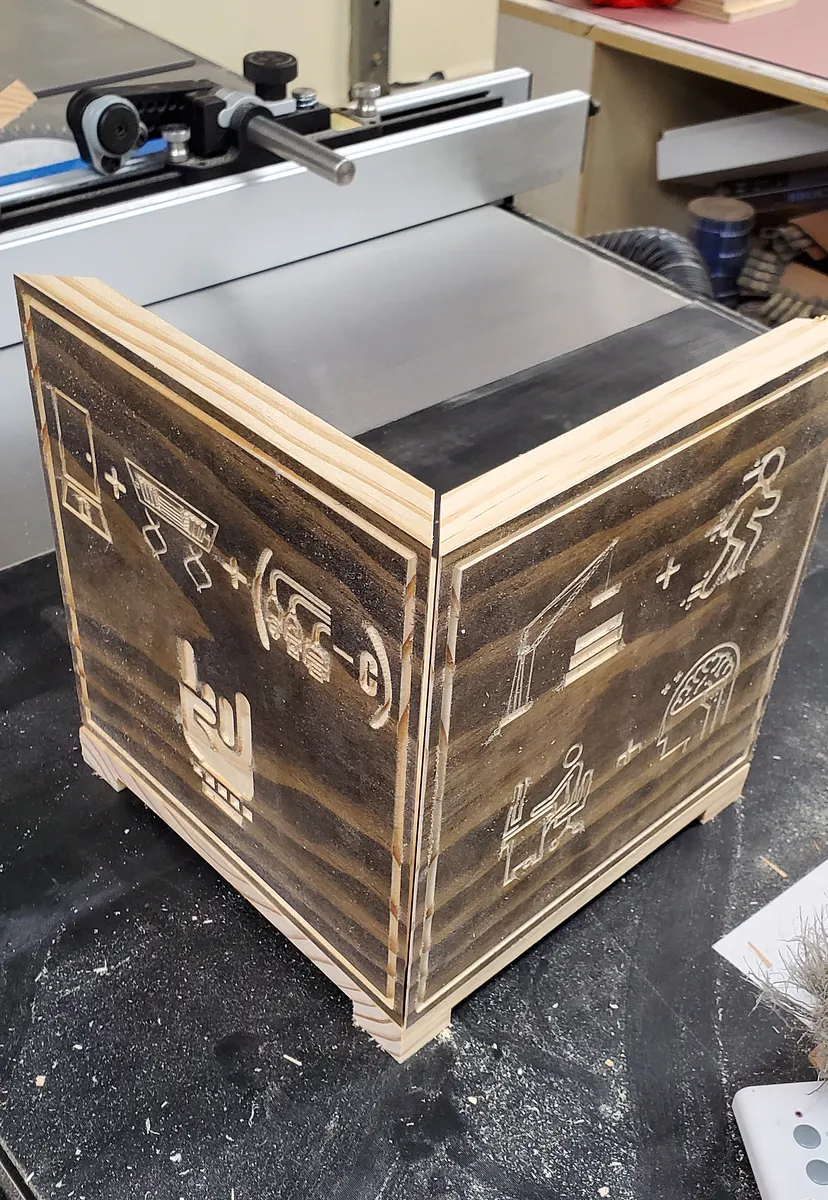 EaselProDesignChallenge-Rebus-RecycleBin — Dry fit and glue