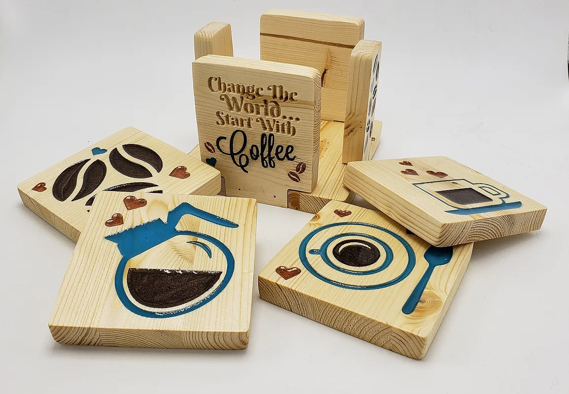 Coffee Coaster Set-of-4 - image 3