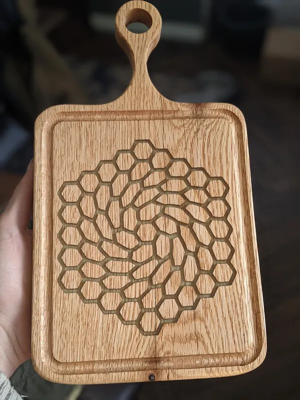 Charcuterie or Cutting Board with Hexagons - image 2