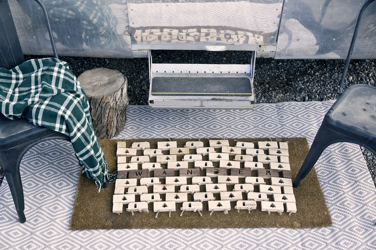 Camper Wood Welcome Mat - image 1