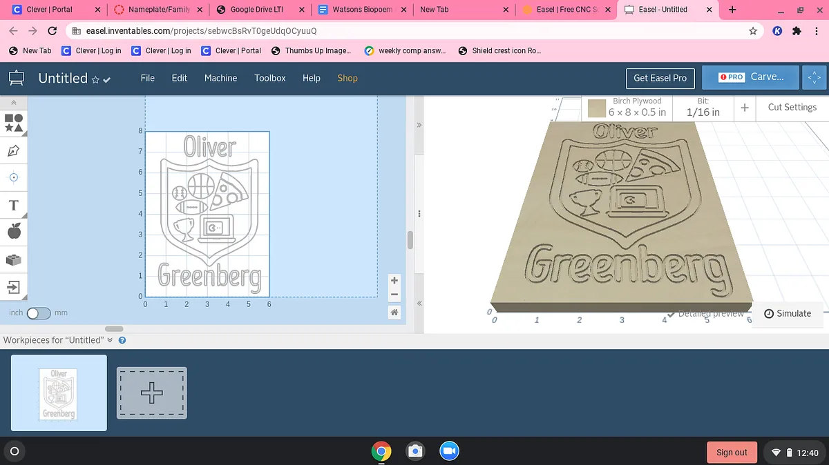 Oliver G Bl P7 Family crest - image 1