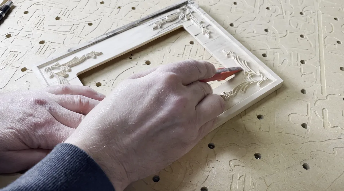 Decorative Picture Frame — Cut the tabs and sand 