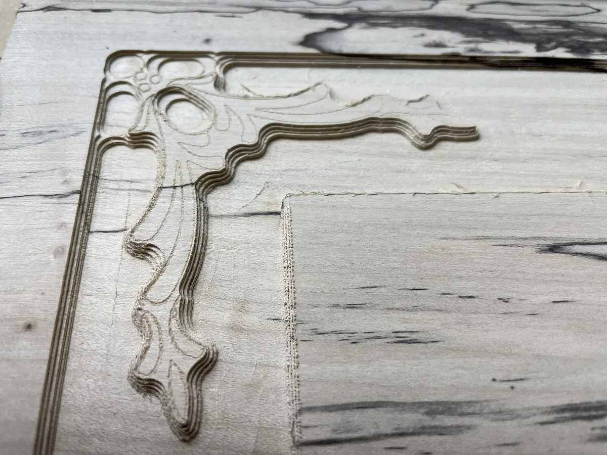 Decorative Picture Frame — Carve the front of the frame