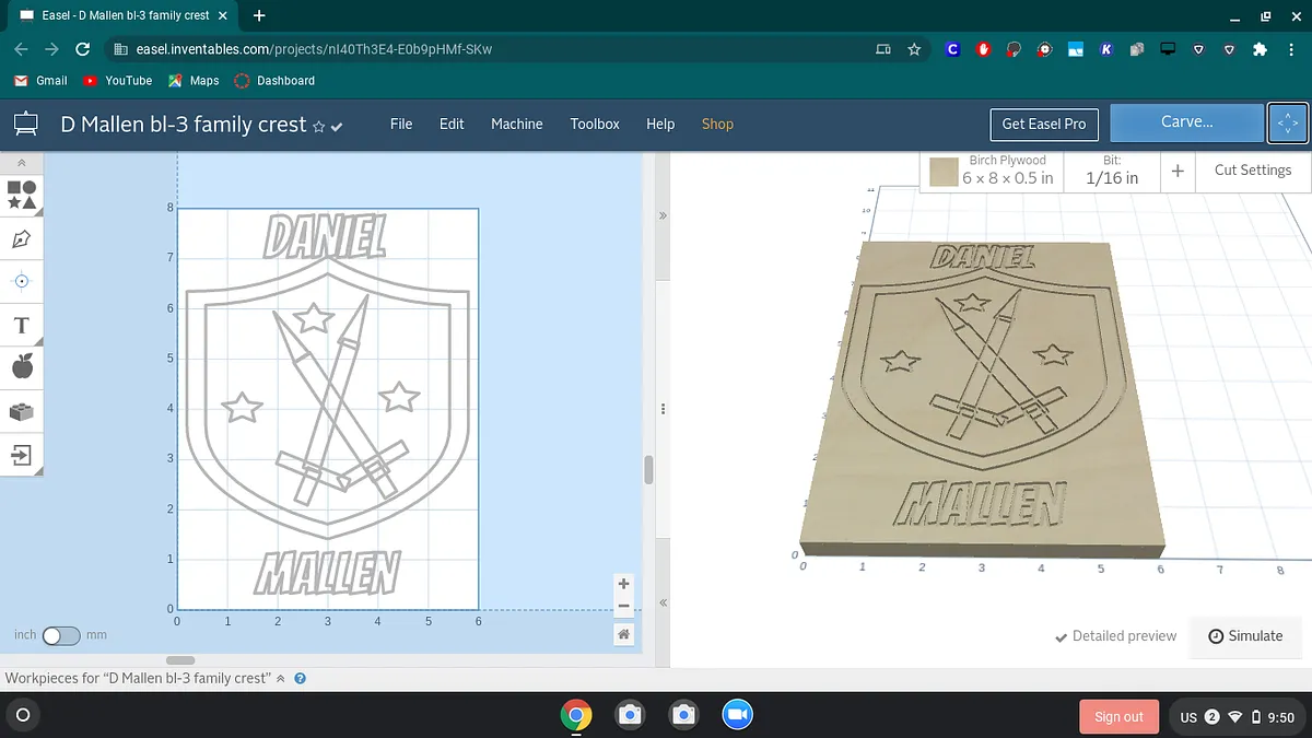 D Mallen bl-3 family crest - image 1