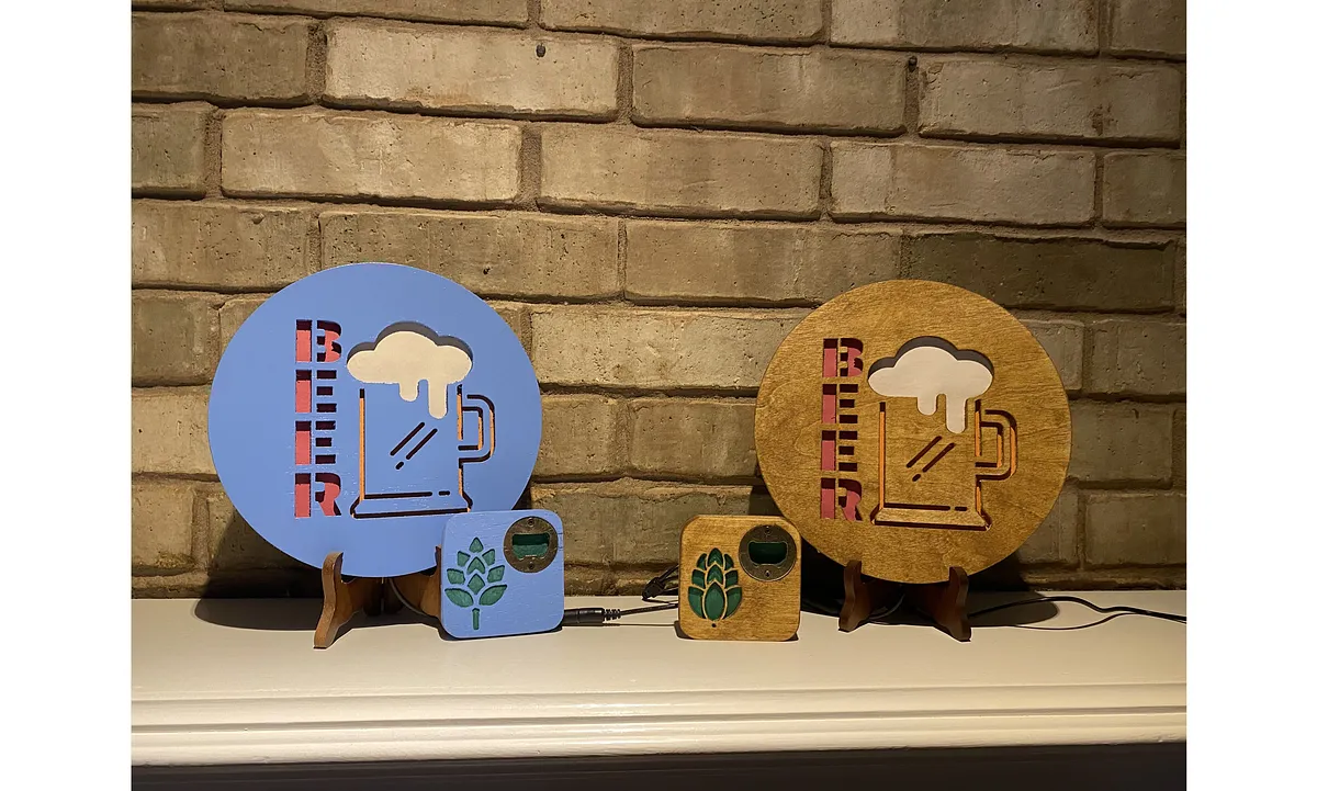 Beer Sign and Matching Coaster/Bottle Opener - image 6