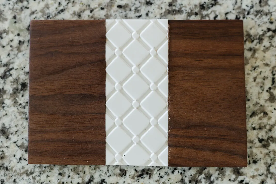 DIY Corian + Walnut Trivets — Carved Corian + Walnut