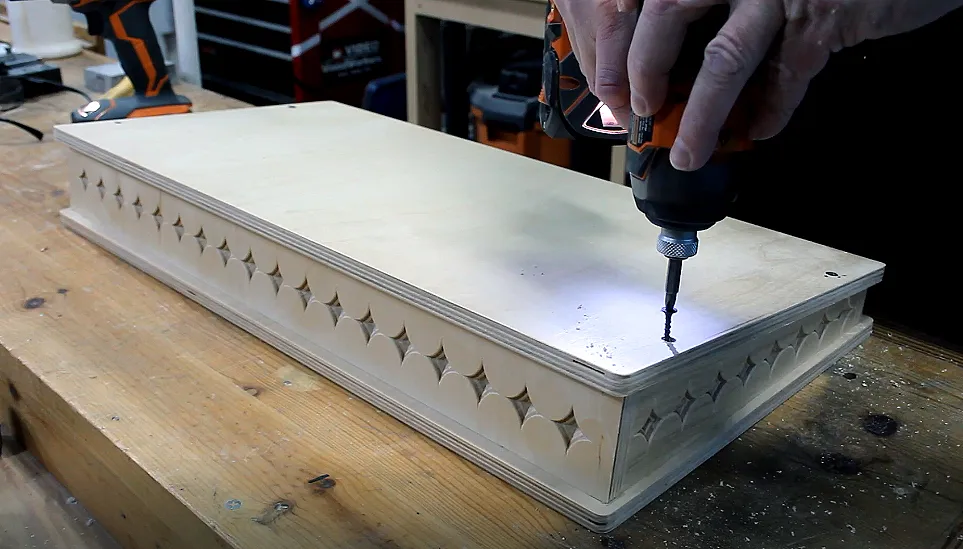 Guitar Effects Pedal Board — Attach the Bottom