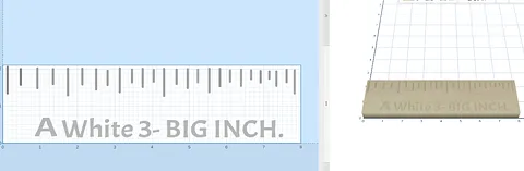 A white 3-big inch. ruler
