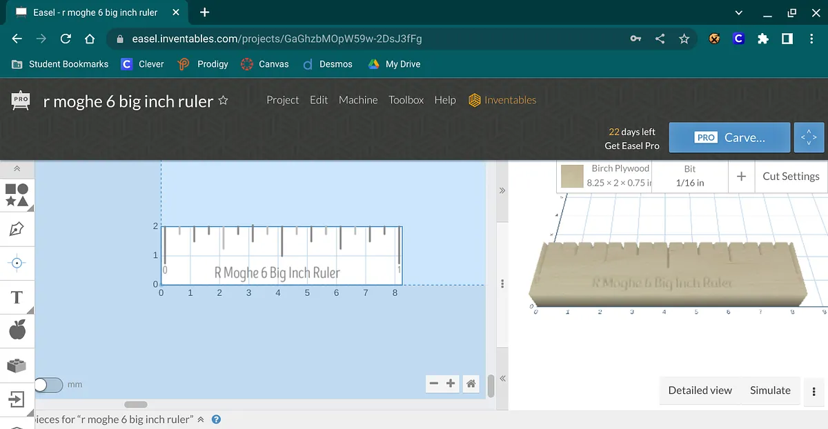 r moghe 6 big inch ruler - image 1