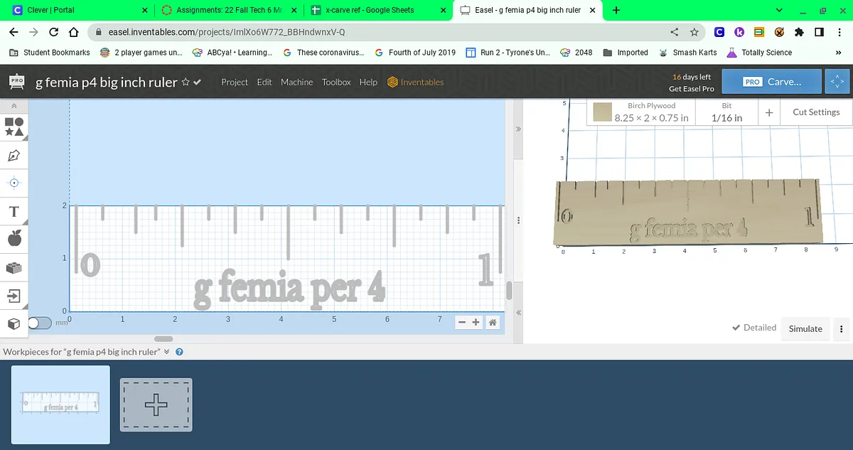 g femia p4  big inch ruler - image 1