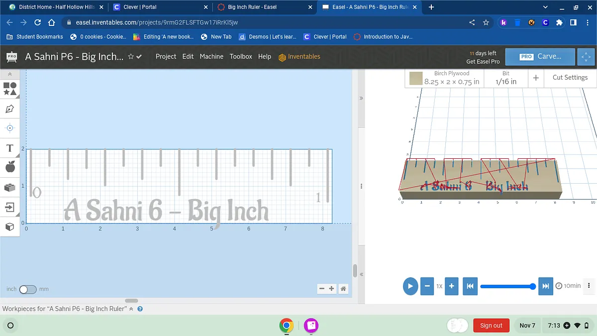 A Sahni P6 - Big Inch Ruler - image 1