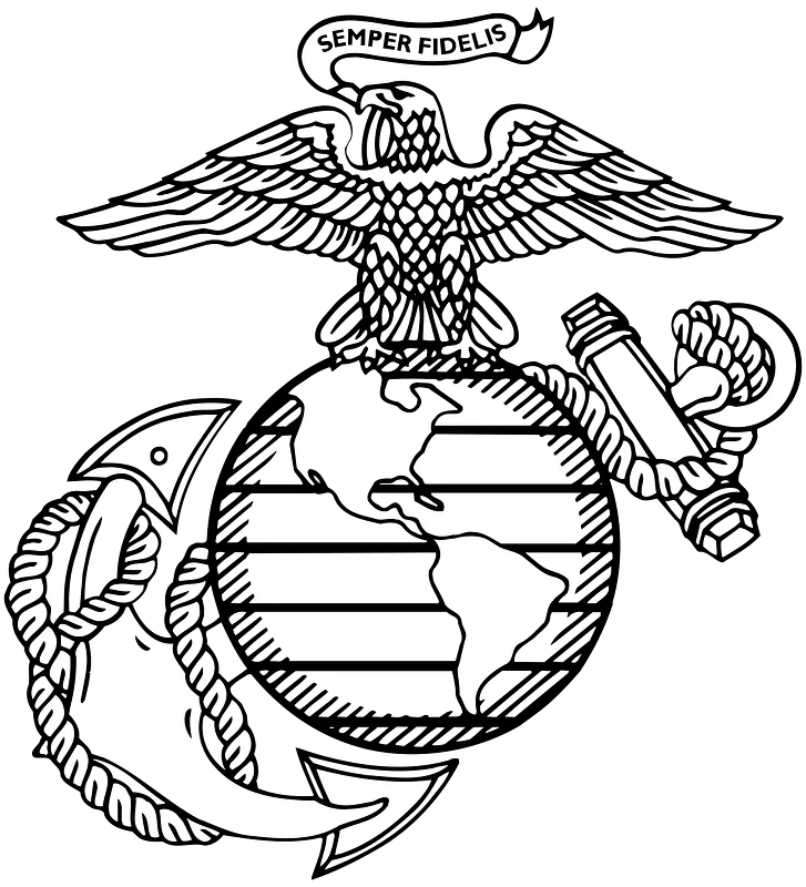 US Flag Marine Emblem - image 1