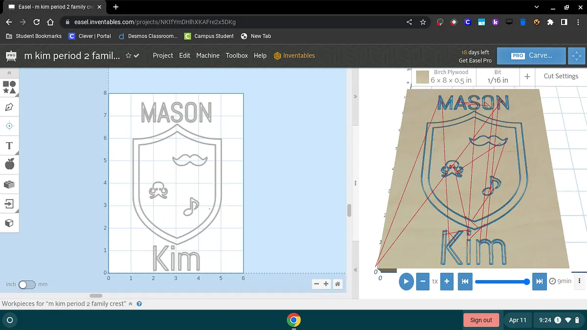 m kim period 2 family crest - image 1