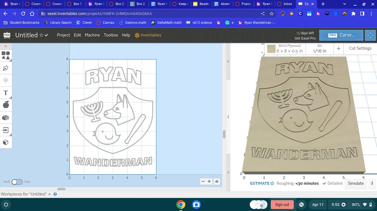 R Wanderman 3 Family Crest - image 1