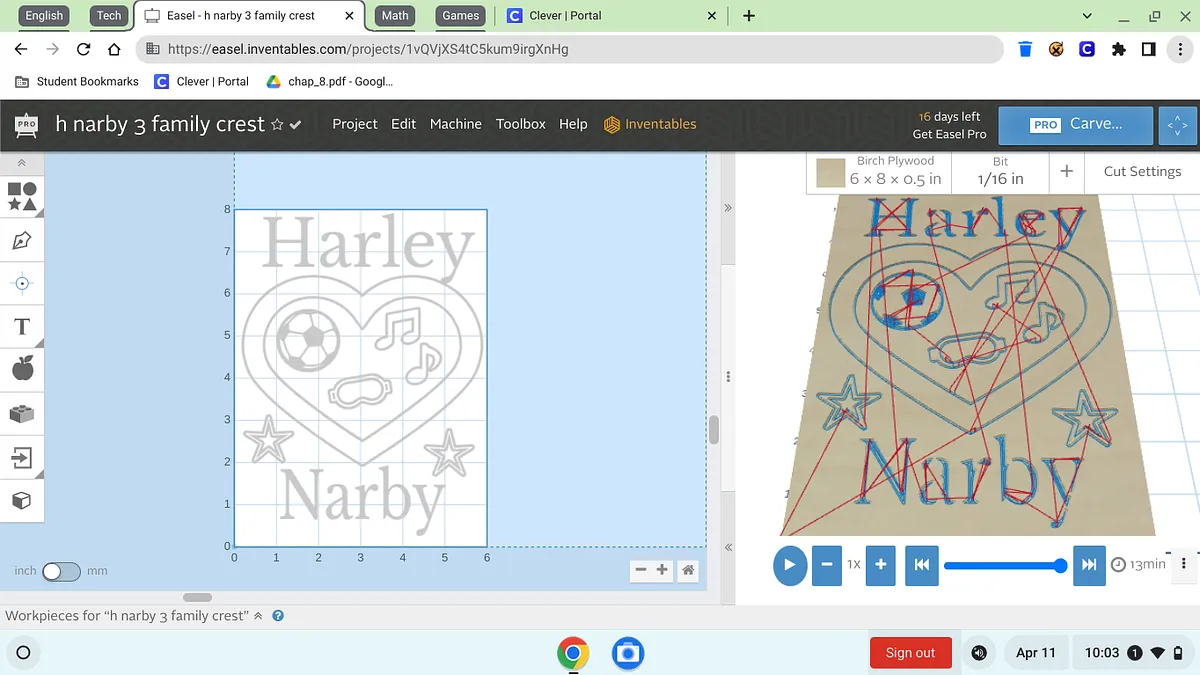 h narby 3 family crest - image 1