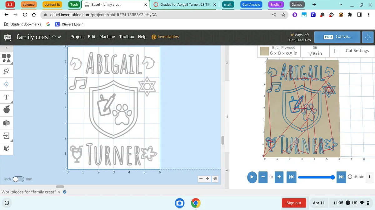 A Turner 5 family crest - image 1
