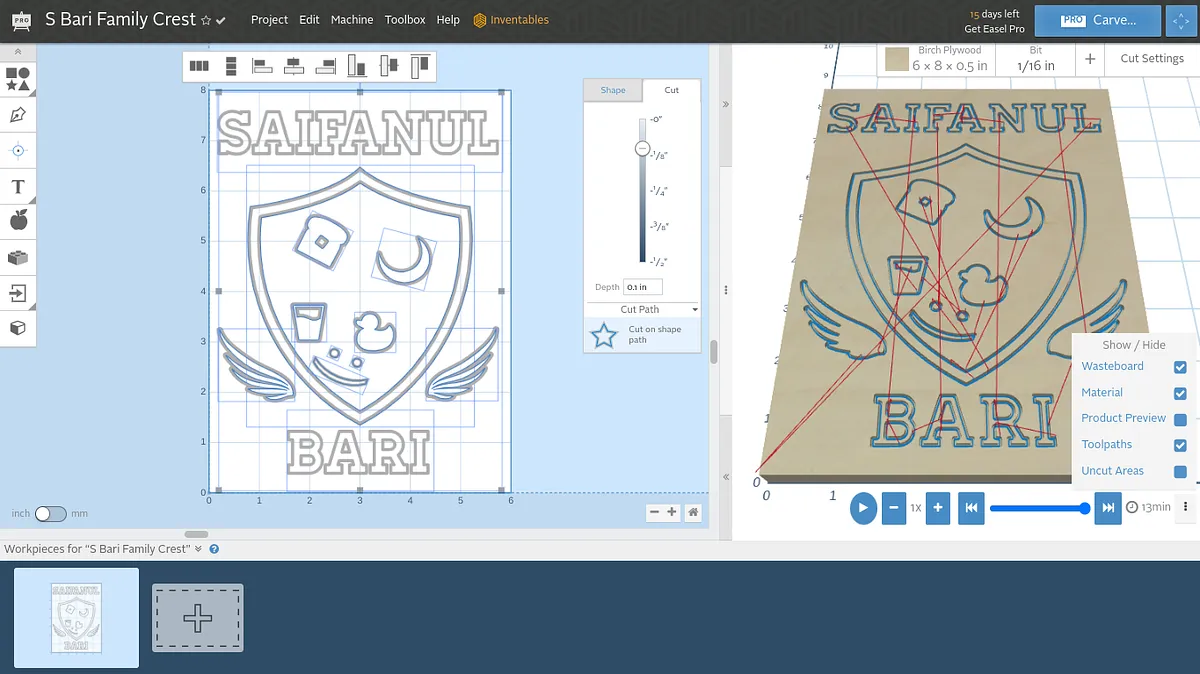 S Bari Family Crest - image 1