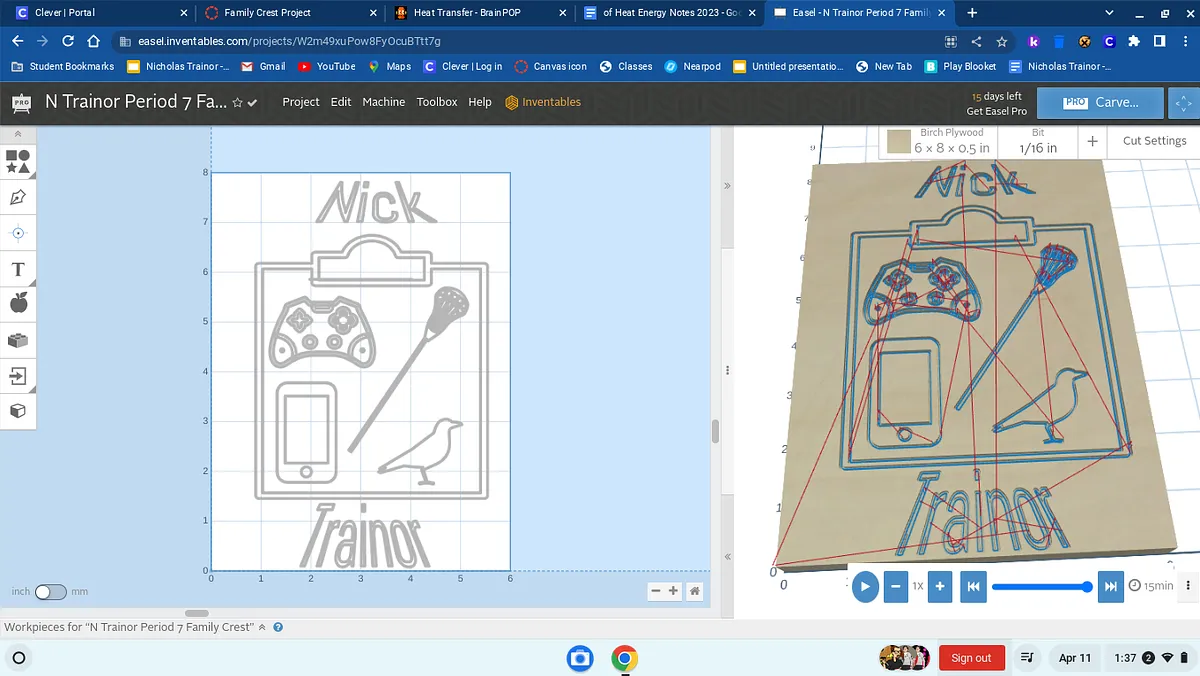 N Trainor Period 7 Family Crest - image 1