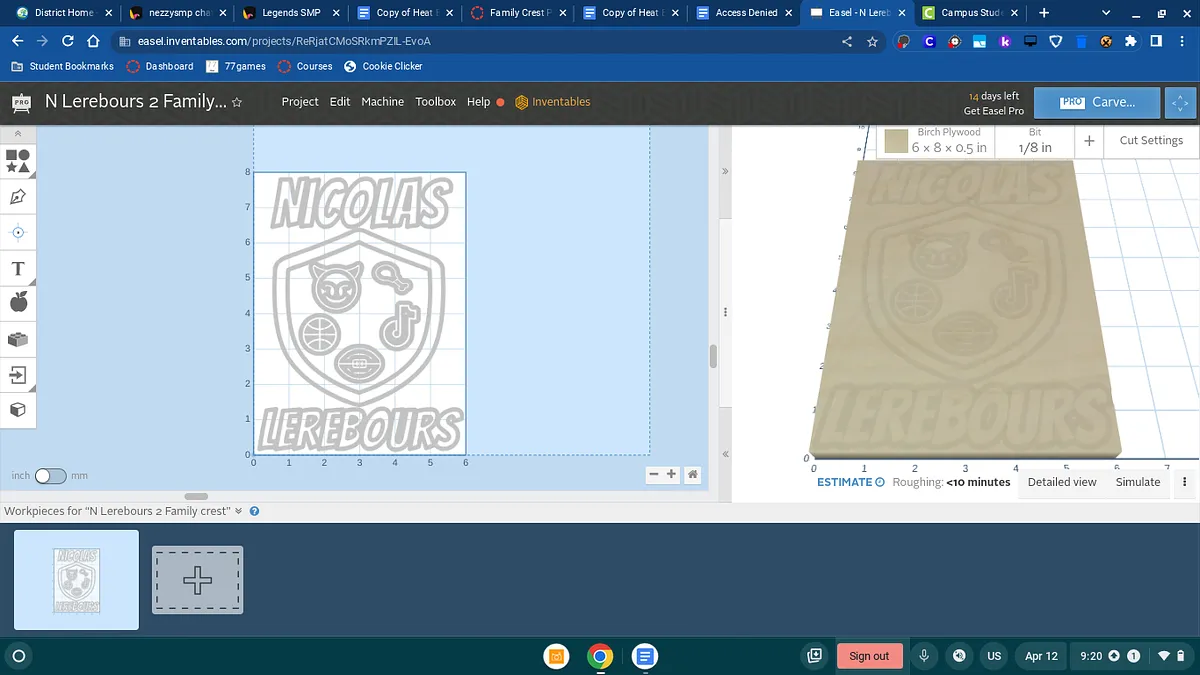 N Lerebours 2 Family crest - image 1