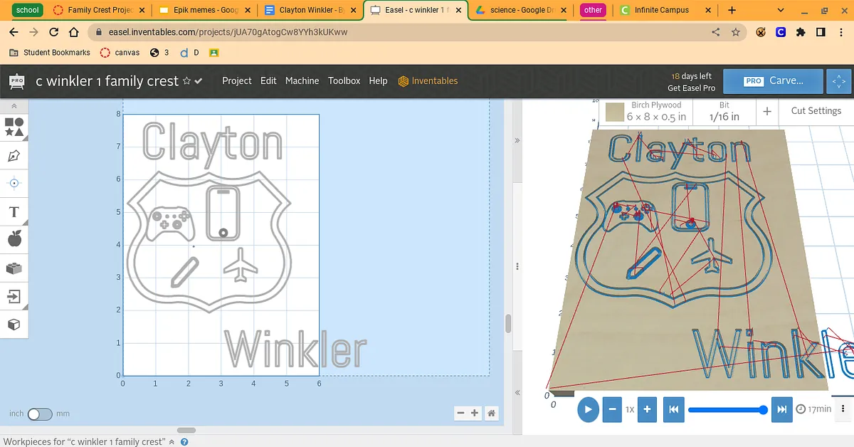 c winkler 1 family crest - image 1