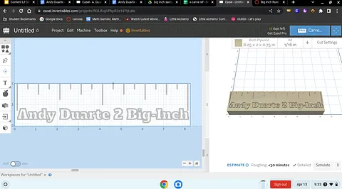 Andy.D 2 Big Inch Ruler
