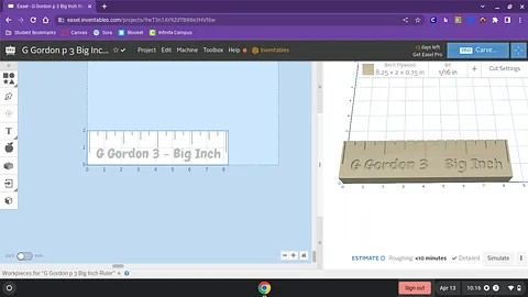 G Gordon p 3 Big Inch Ruler