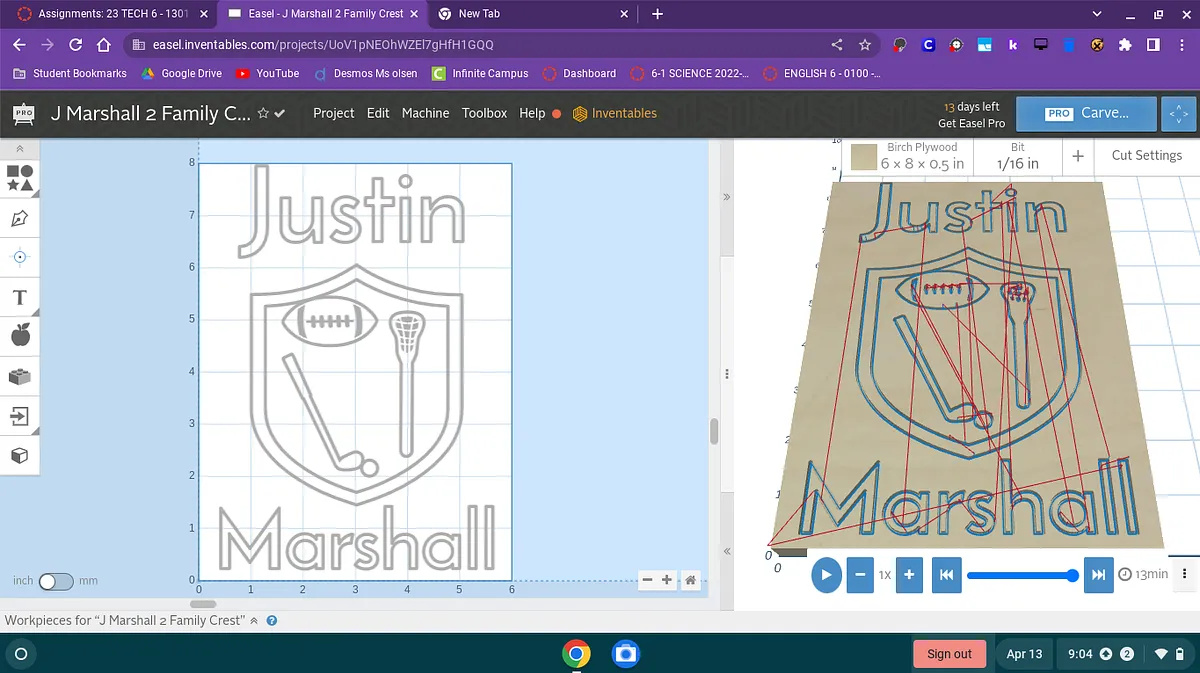 J Marshall 2 Family Crest - image 1